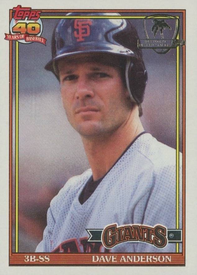 1991 Topps Desert Shield Dave Anderson #572 Baseball Card