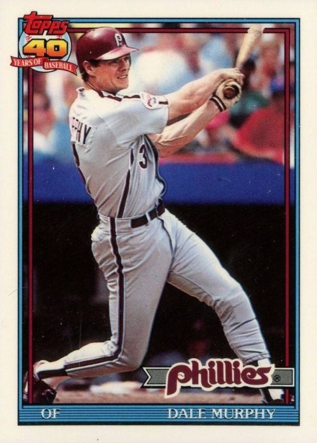 1991 Topps Tiffany Dale Murphy #545 Baseball Card