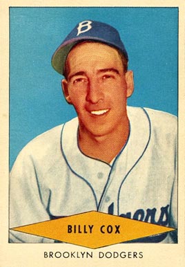 1954 Red Heart Dog Food Billy Cox #4 Baseball Card