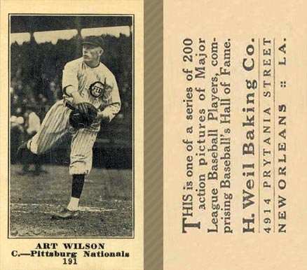 1916 Weil Baking Co. Art Wilson #191 Baseball Card