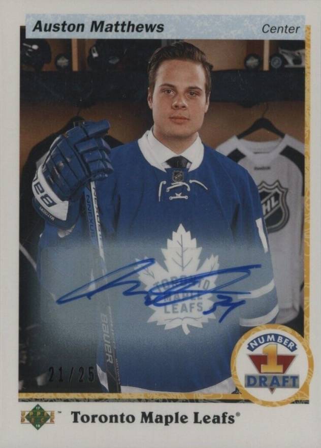 2017 SP Authentic 1990-91 Retro Draft Picks Auston Matthews #RDPAM Hockey Card