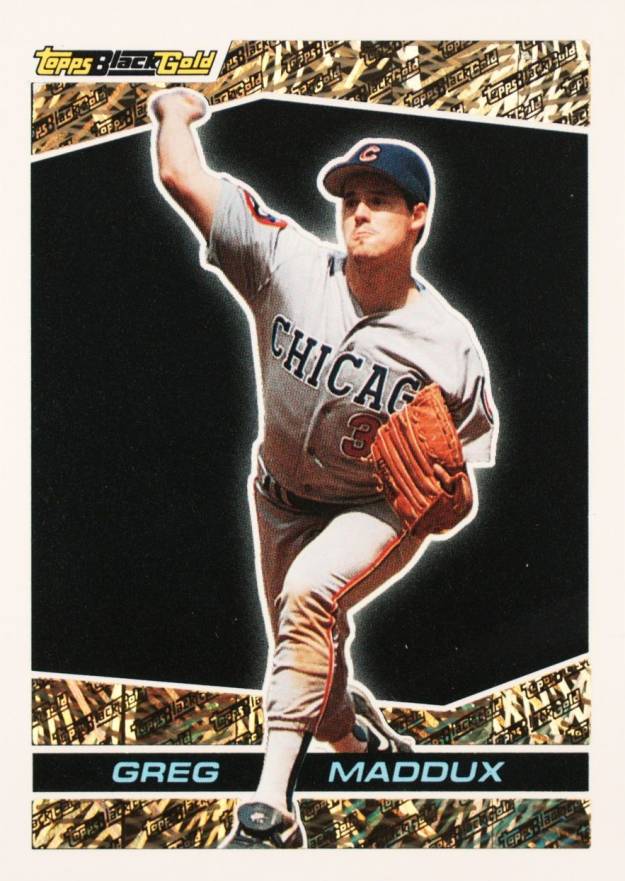 1993 Topps Black Gold Greg Maddux #12 Baseball Card