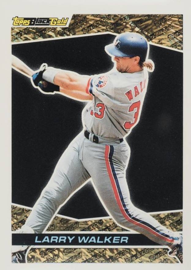 1993 Topps Black Gold Larry Walker #22 Baseball Card