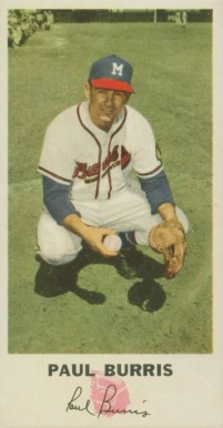 1954 Johnston Cookies Braves Paul Burris #29 Baseball Card