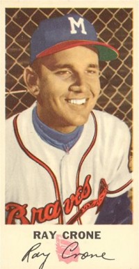 1954 Johnston Cookies Braves Ray Crone #20 Baseball Card