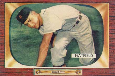1955 Bowman Fred Hatfield #187 Baseball Card