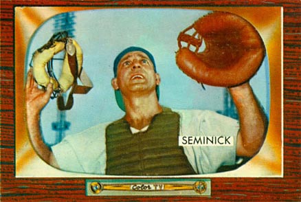 1955 Bowman Andy Seminick #93 Baseball Card