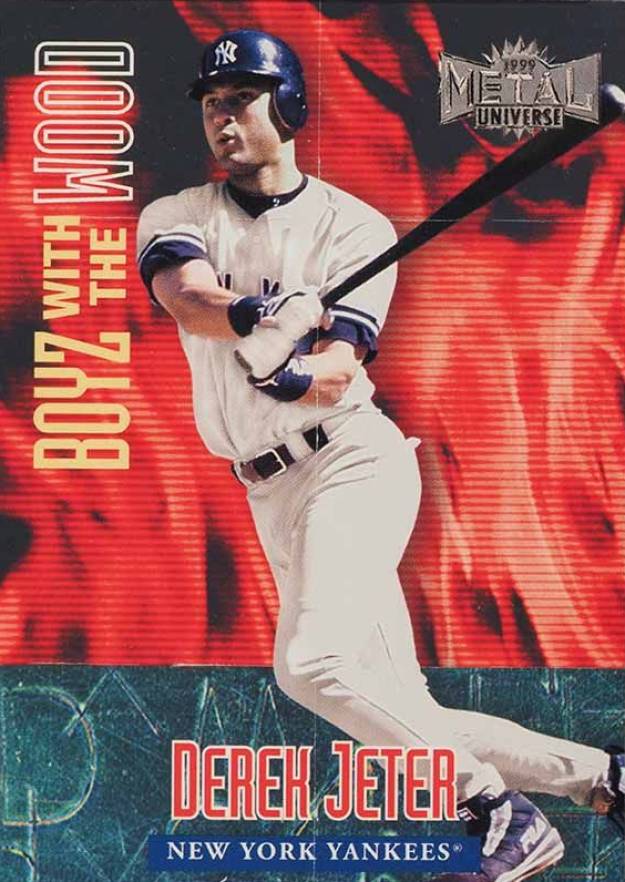 1999 Metal Universe Boyz With The Wood Derek Jeter #12 Baseball Card