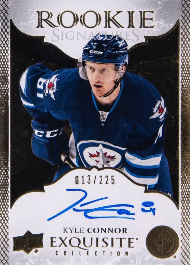 2016 Upper Deck Ice Exquisite Rookie Signatures Kyle Connor #ERSKC Hockey Card