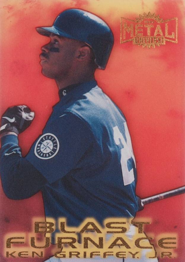 1997 Metal Universe Blast Furnace Ken Griffey Jr. #6 Baseball Card