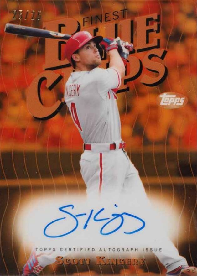 2019 Finest Finest Blue Chips Autographs Scott Kingery #SK Baseball Card