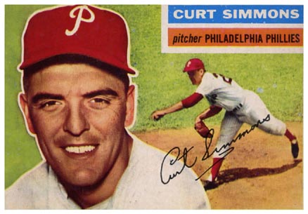 1956 Topps Curt Simmons #290 Baseball Card