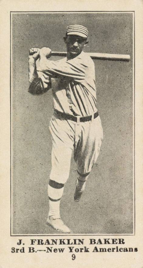 1916 Standard Biscuit J. Franklin Baker #9 Baseball Card