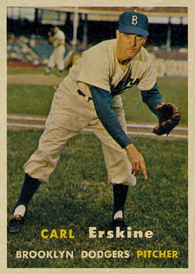 1957 Topps Carl Erskine #252 Baseball Card