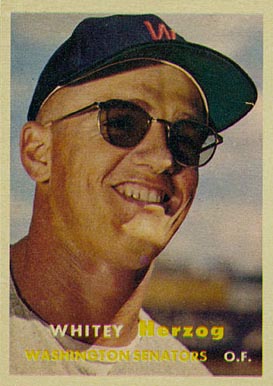 1957 Topps Whitey Herzog #29 Baseball Card