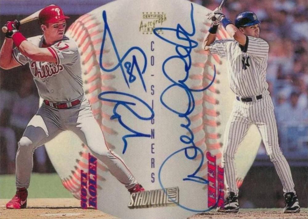 1998 Stadium Club CO-Signers Scott Rolen/Derek Jeter #CS4 Baseball Card