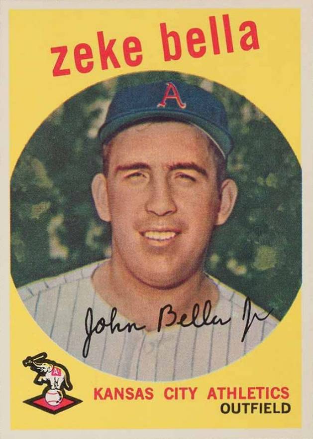 1959 Topps Zeke Bella #254 Baseball Card