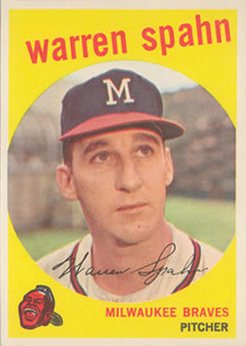 1959 Topps Warren Spahn #40a Baseball Card