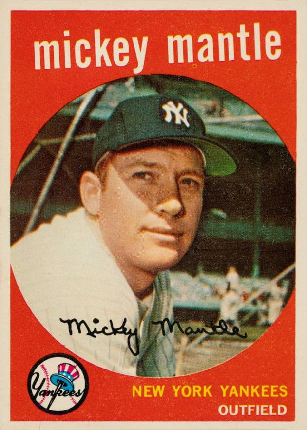 1959 Topps Mickey Mantle #10 Baseball Card