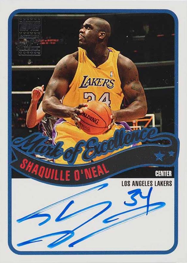 2003  Topps Mark of Excellence Autographs Shaquille O'Neal #ME-SO Basketball Card