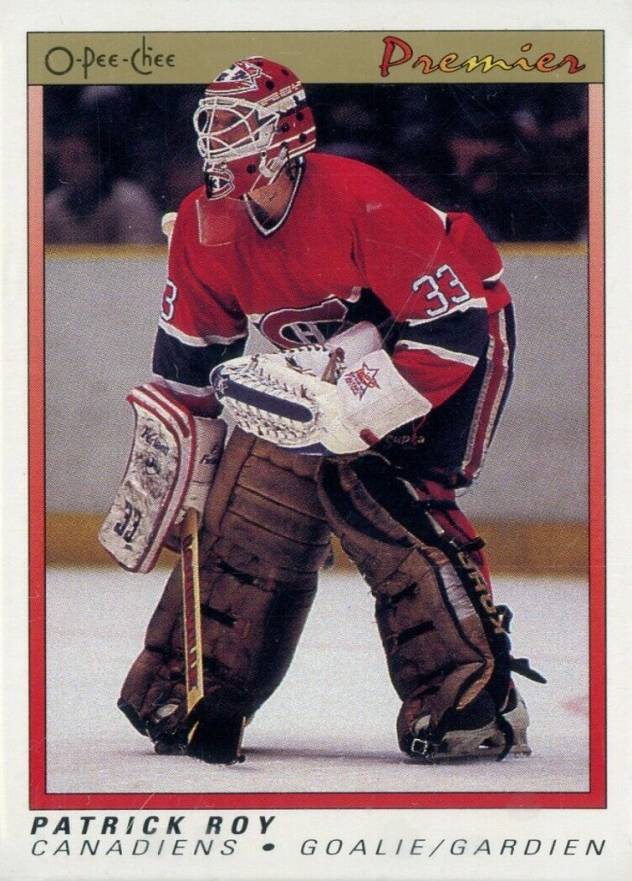 1990 O-Pee-Chee Premier Patrick Roy #101 Hockey Card