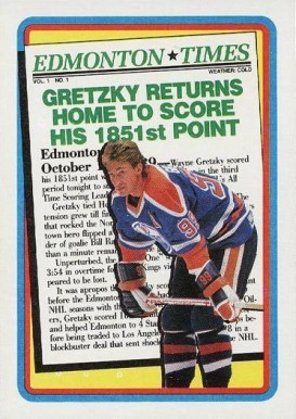 1990 Topps Wayne Gretzky #2 Hockey Card