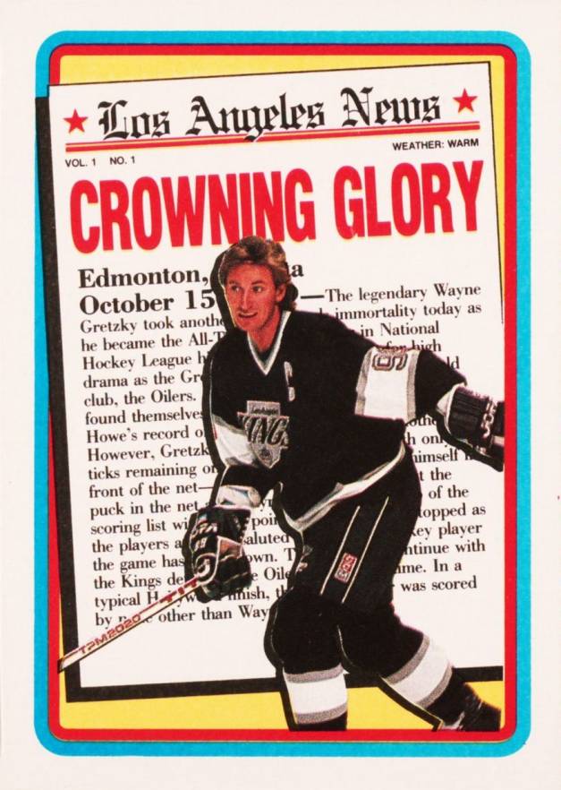 1990 Topps Wayne Gretzky #3 Hockey Card