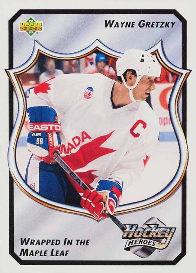 1992 Upper Deck Wayne Gretzky Heroes Wrapped in the Maple Leaf #14 Hockey Card