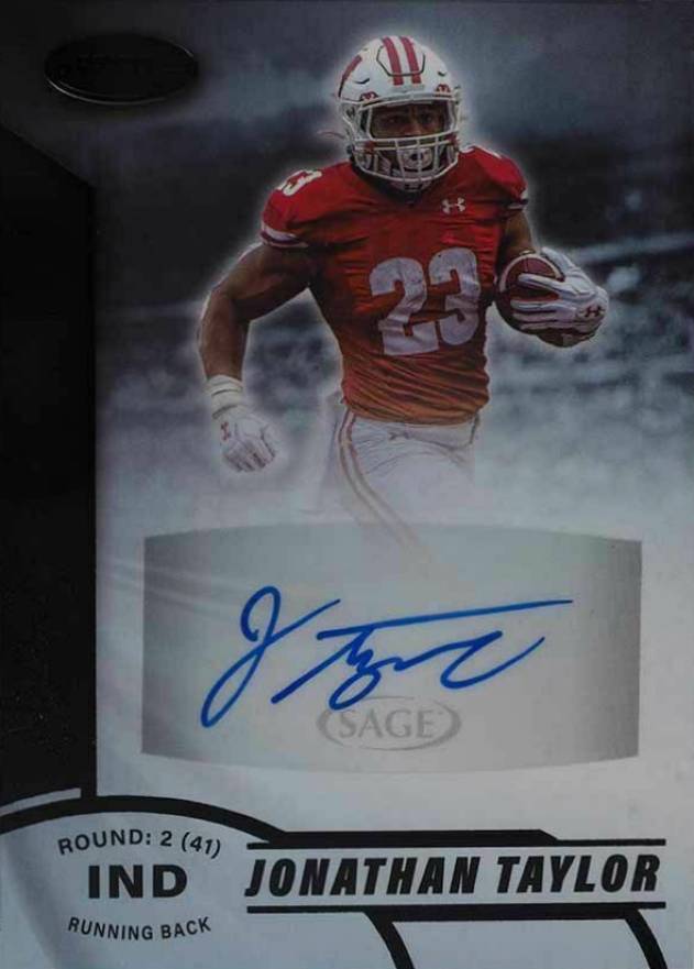 2020 SAGE Aspire Autographs Jonathan Taylor #ASP67 Football Card