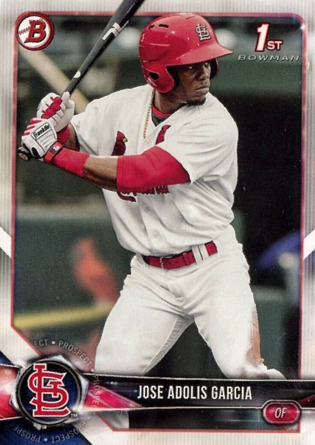 2018 Bowman Paper Prospects Jose Adolis Garcia #BP121 Baseball Card