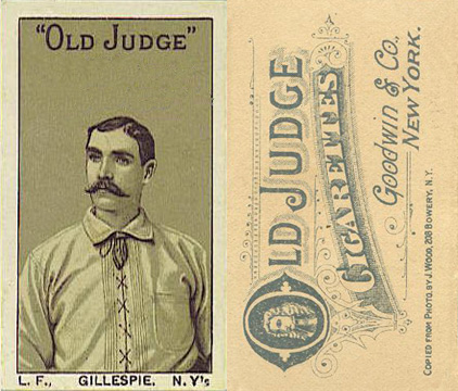 1886 Old Judge New York Giants Pete Gillespie # Baseball Card