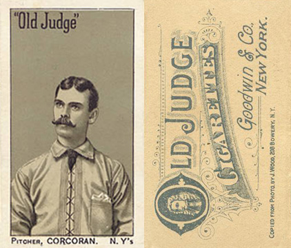 1886 Old Judge New York Giants Larry Corcoran # Baseball Card