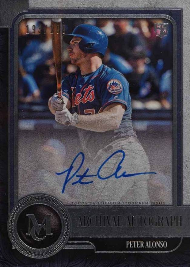 2019 Topps Museum Collection Archival Autograph Peter Alonso #PA Baseball Card