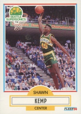 1990 Fleer Shawn Kemp #178 Basketball Card
