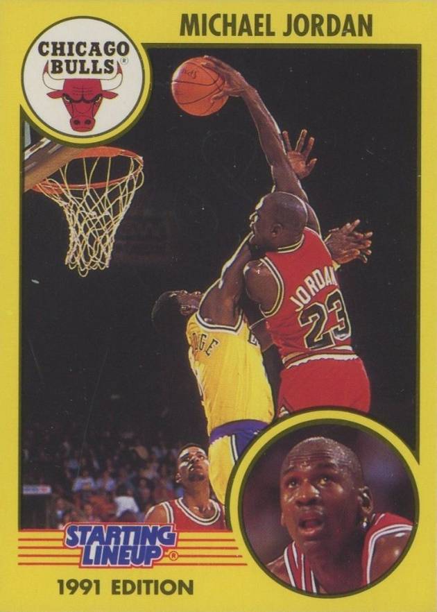 1991 Kenner Starting Line-Up Michael Jordan-jumping #12 Basketball Card