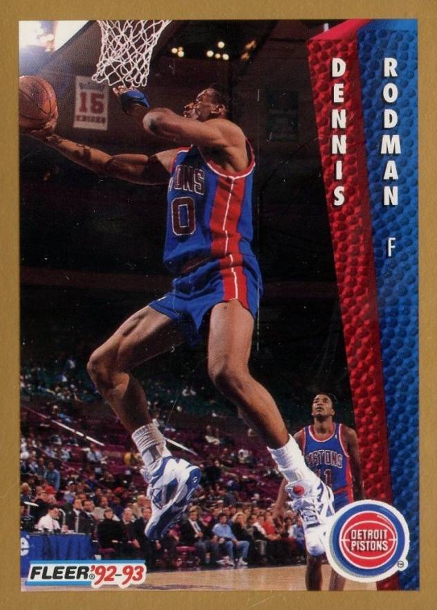 1992 Fleer Dennis Rodman #66 Basketball Card