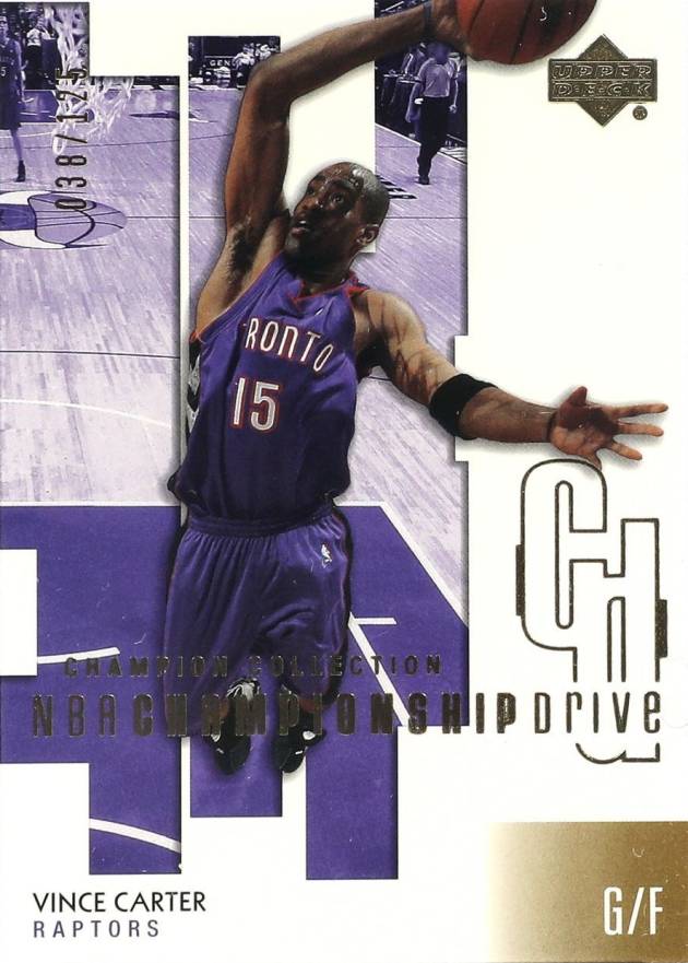 2002 Upper Deck Championship Drive Vince Carter #91 Basketball Card