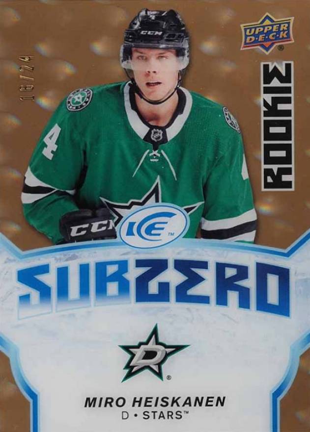 2018 Upper Deck Ice Sub Zero Miro Heiskanen #SZ-37 Hockey Card