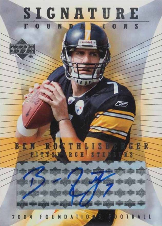 2004 Upper Deck Foundations Signature Foundations Ben Roethlisberger #SF-BR Football Card