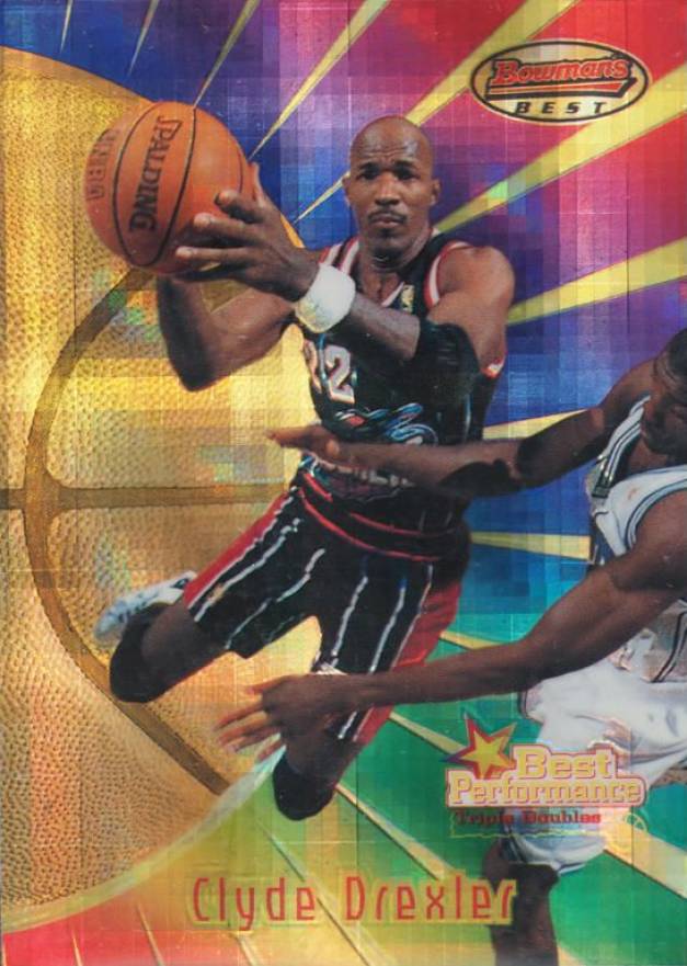 1997 Bowman's Best Clyde Drexler #92 Basketball Card