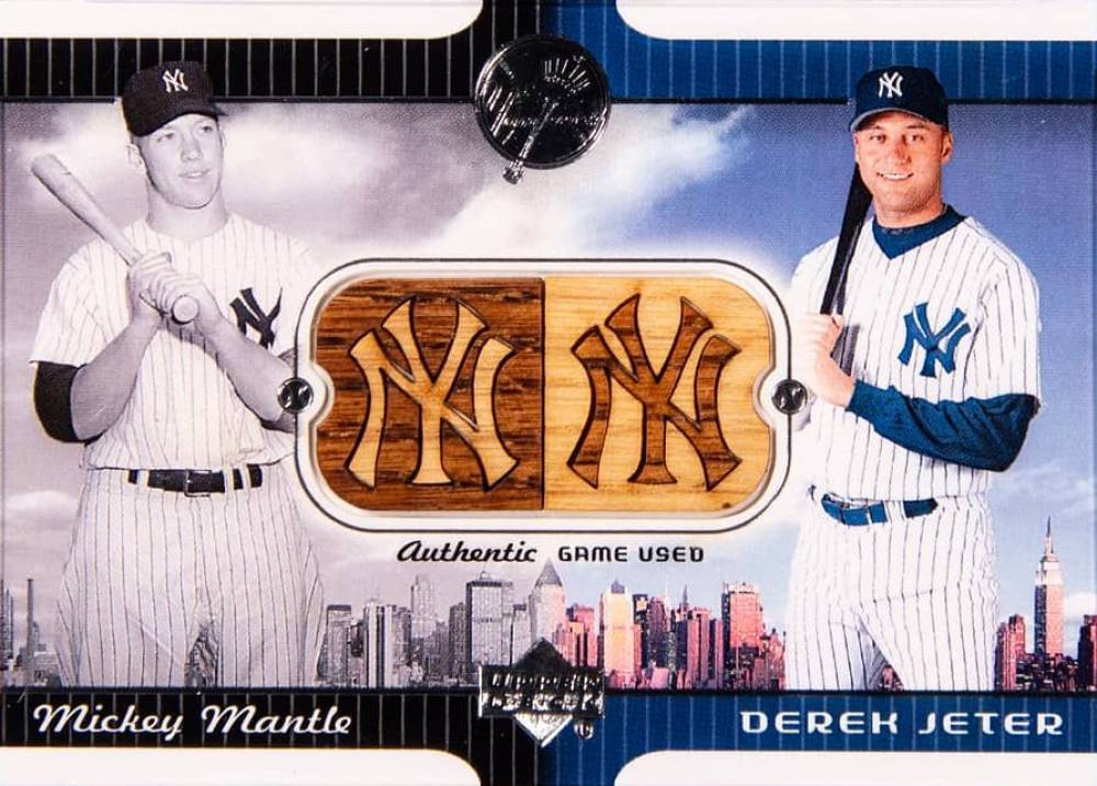 2005 Upper Deck Employee Dual Bats Mickey Mantle/Derek Jeter #MM/DJ Baseball Card