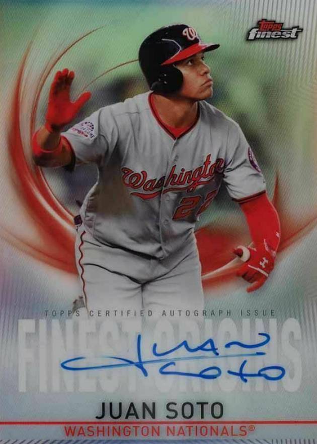 2019 Finest Finest Origins Autograph Juan Soto #JS Baseball Card