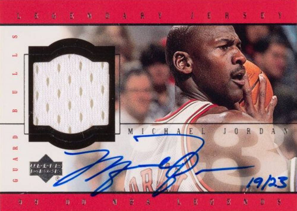 1999 Upper Deck Legends Legendary Jerseys Michael Jordan #MJ-A Basketball Card