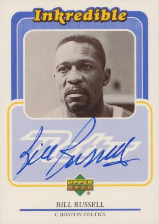 1999 Upper Deck Retro Inkredible Bill Russell #BR Basketball Card