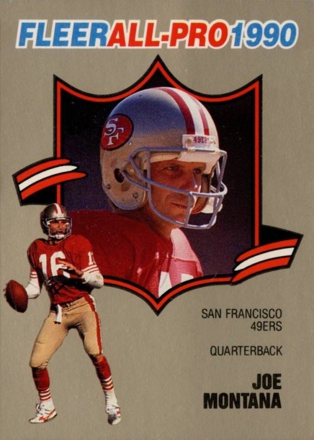 1990 Fleer All-Pro Joe Montana #1 Football Card