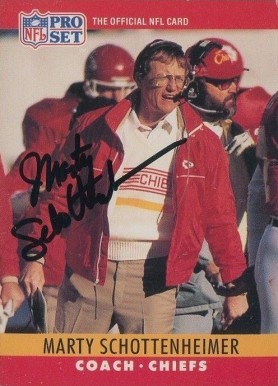 1990 Pro Set Marty Schottenheimer #148 Football Card