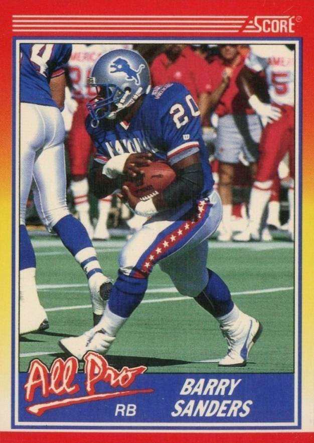 1990 Score Barry Sanders Ap #580 Football Card