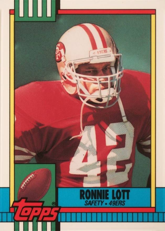 1990 Topps Tiffany Ronnie Lott #9 Football Card