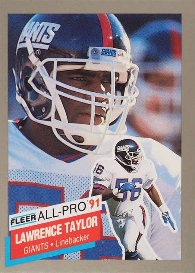 1991 Fleer All-Pro Lawrence Taylor #15 Football Card