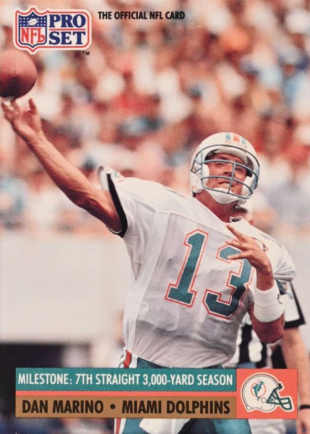 1991 Pro Set Dan Marino #25 Football Card